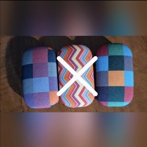 Kikkerland Plaid & Striped Travel Cases- 2 Available, Priced Individually